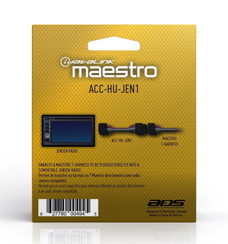 Idatalink Maestro Acc-HU-JEN1 Plug and Play Installation T-Harness for Select Jensen Car Radios (ADS-MRR, ADS-MRR2 or ADS-MSR Module Required) - Image 4